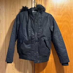 HoodLamb by Hemp Tailor Short Furry Hooded Jacket